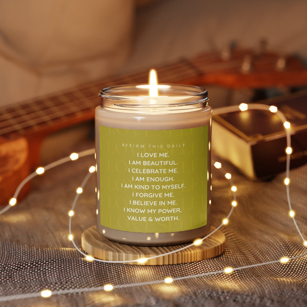 "Self Love" Affirmation Scented Candle, 9oz
