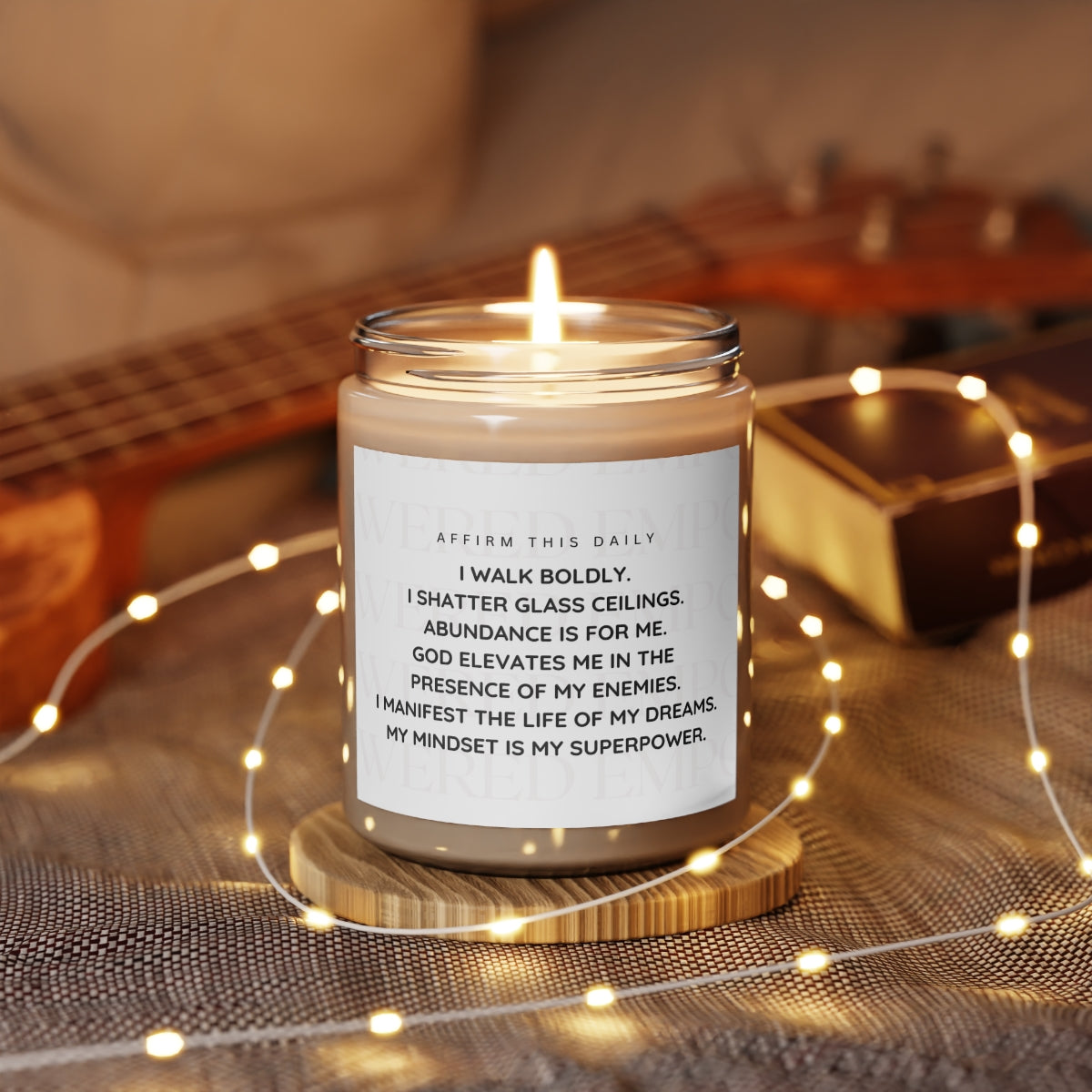 "Empowered" Affirmation Scented Candle, 9oz