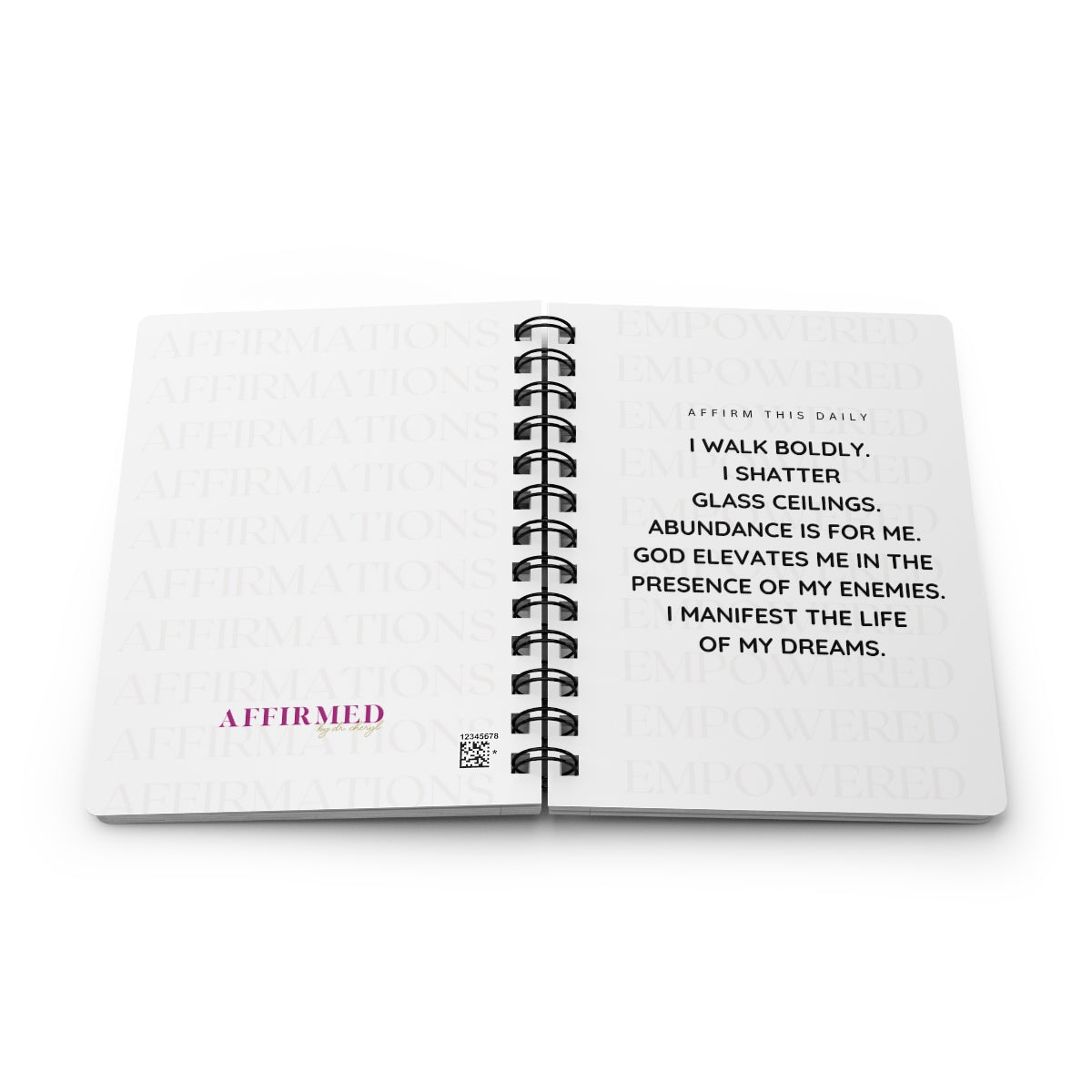 "Empowering Affirmations" Spiral Bound Journal