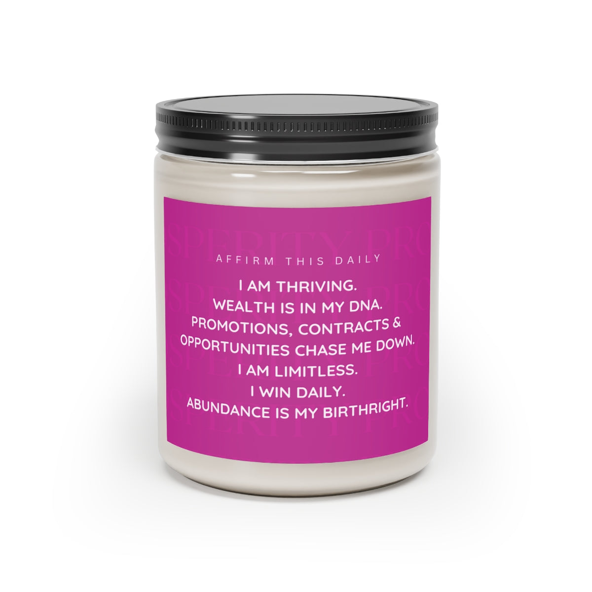 "Prosperity" Affirmation Scented Candle, 9oz