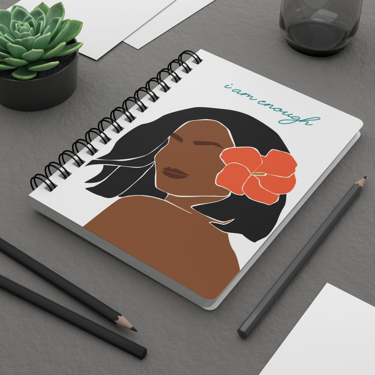 "I Am Enough" Spiral Bound Journal