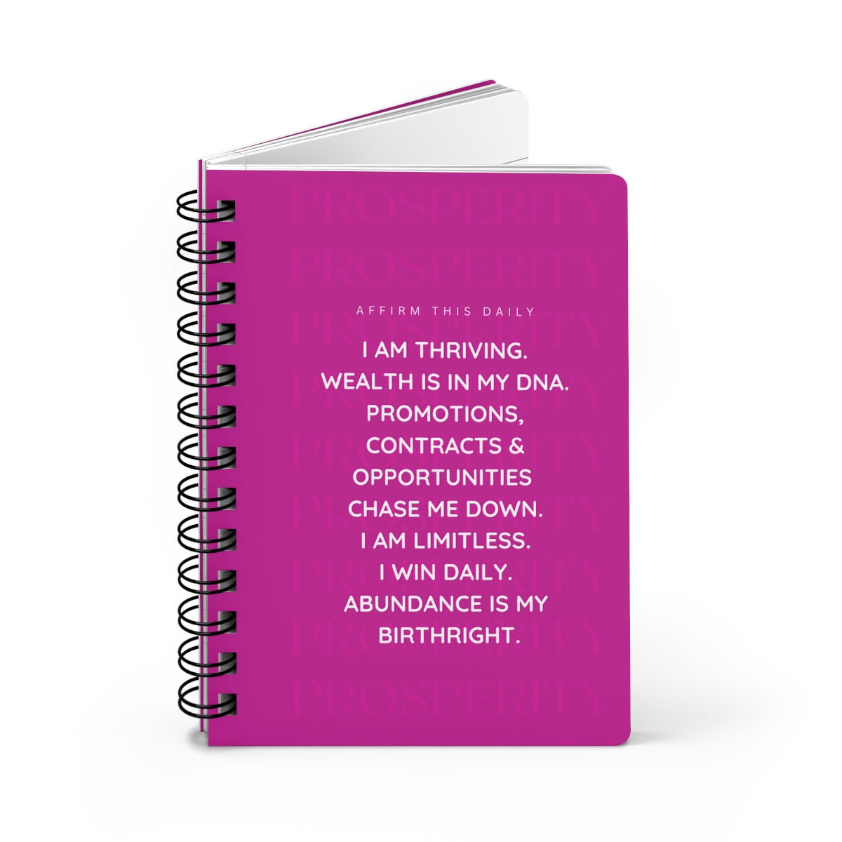 "Prosperity" Spiral Bound Journal
