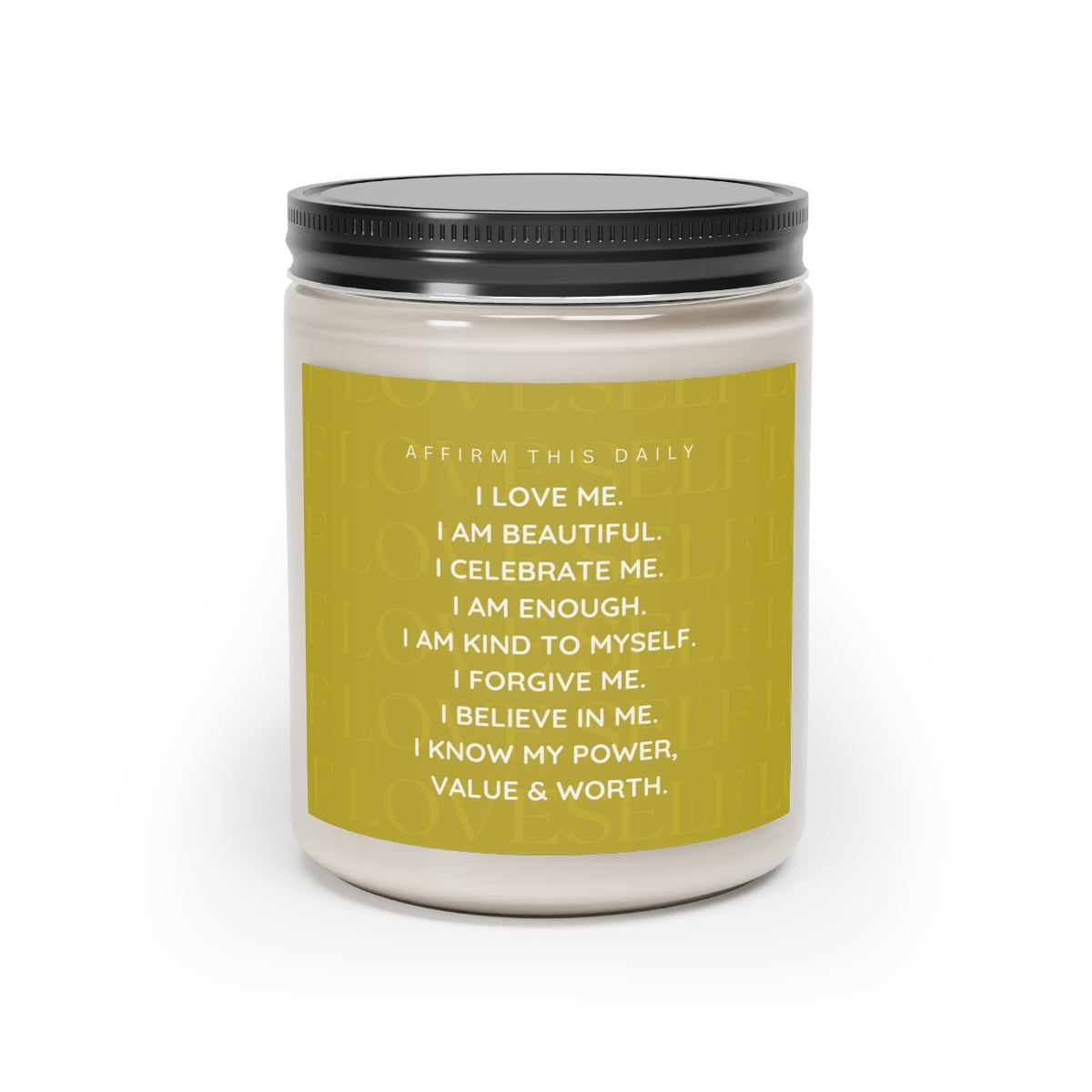 "Self Love" Affirmation Scented Candle, 9oz