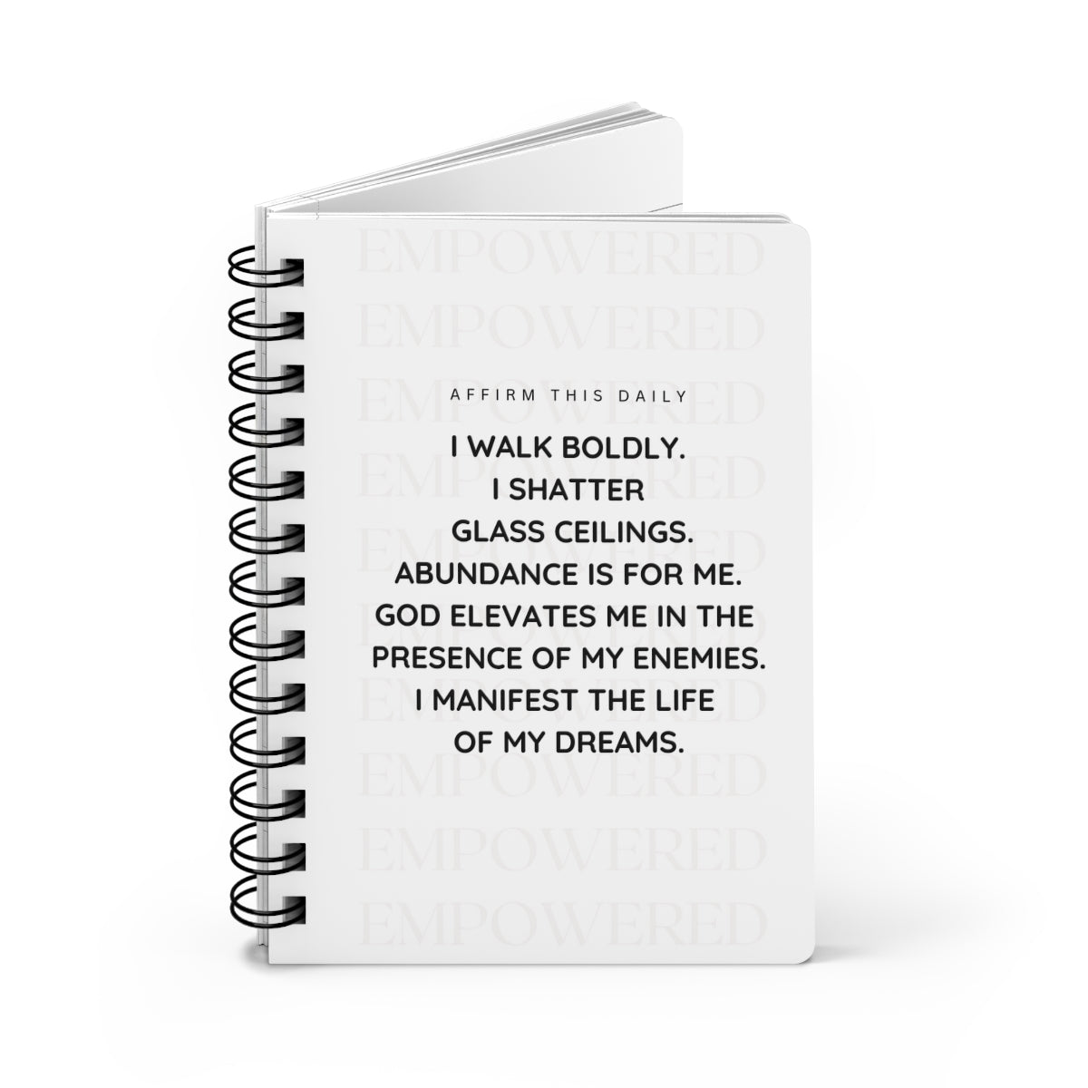 "Empowering Affirmations" Spiral Bound Journal