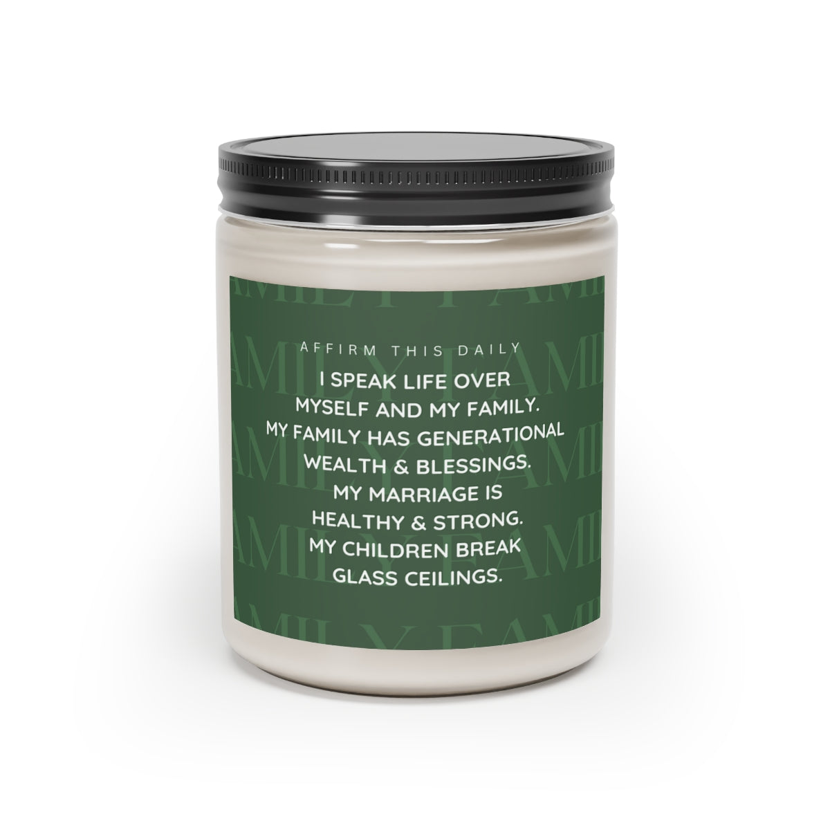 "Family" Affirmation Scented Candle, 9oz
