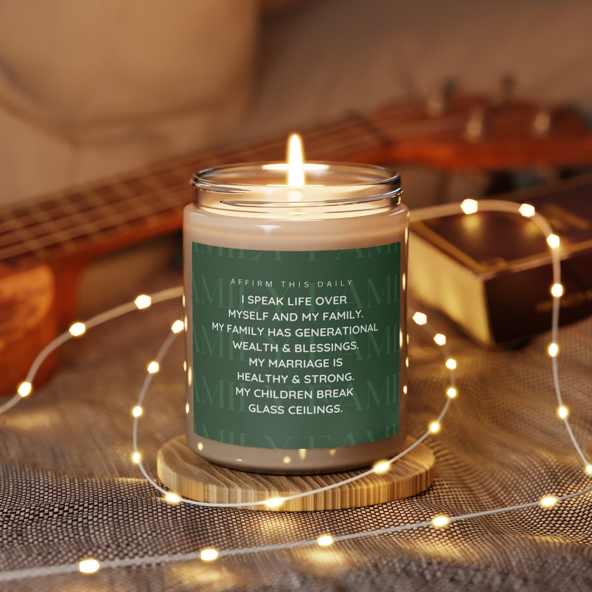 "Family" Affirmation Scented Candle, 9oz