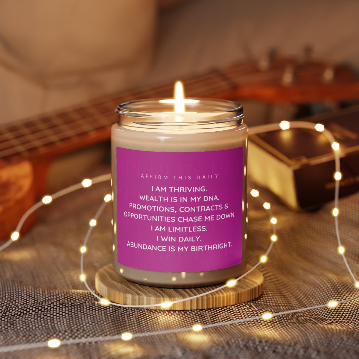 "Prosperity" Affirmation Scented Candle, 9oz